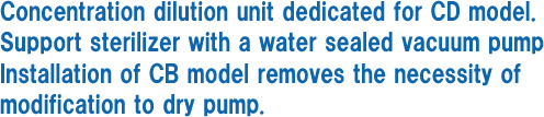 Concentration dilution unit dedicated for CD model